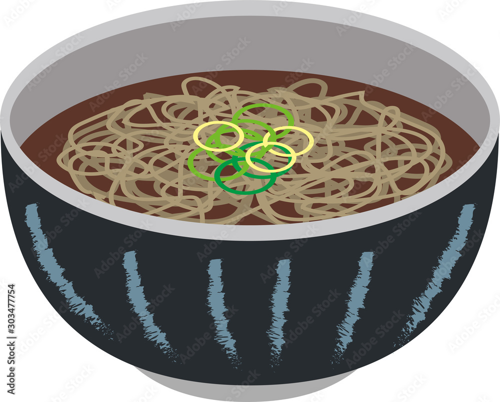 蕎麦イラスト Stock Vector Adobe Stock