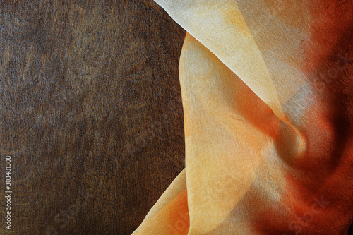 Chiffon colored fabric on d...