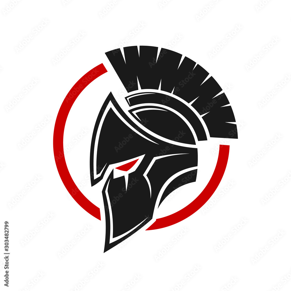 Gladiator helmet sideview logo designs Stock Vector | Adobe Stock