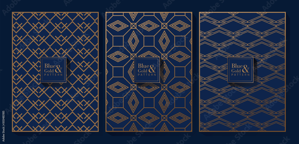 Blue and Gold Pattern Blue and Gold Pattern