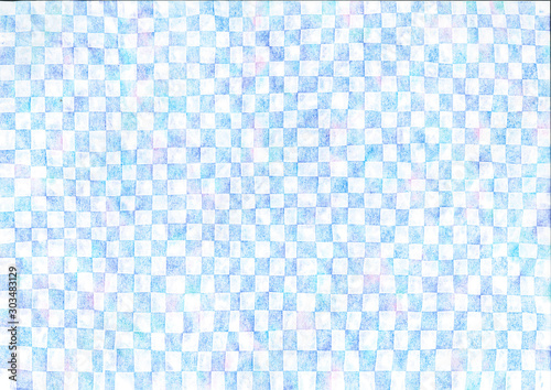 市松模様（水）