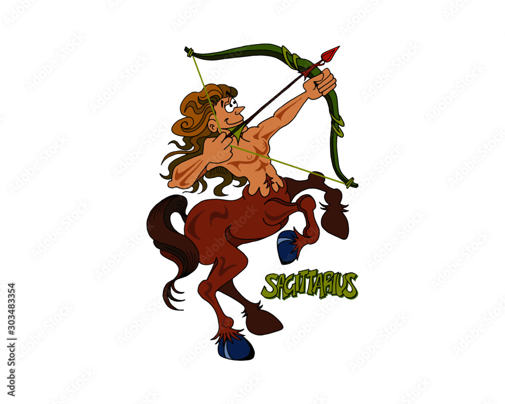 Zodiac Sagitarius cartoon illustration Zodiac Sagitarius cartoon illustration