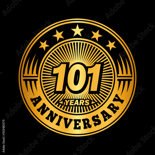 101 years anniversary celebration logo design. Vector and illustration.