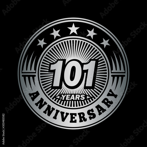 101 years anniversary celebration logo design. Vector and illustration.
