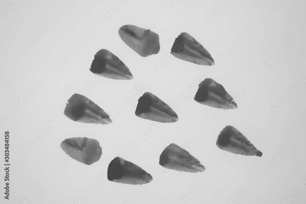 Black triangle watercolor on white background Black triangle watercolor on white background