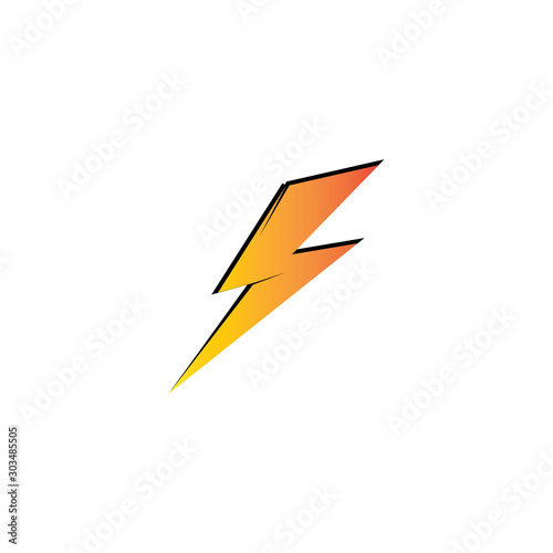 lightning thunder bolt electricity logo design template