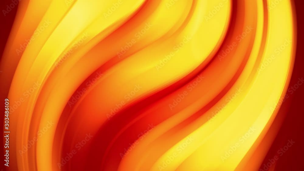 A red yellow gradient of a bright fire color changes slowly and ...