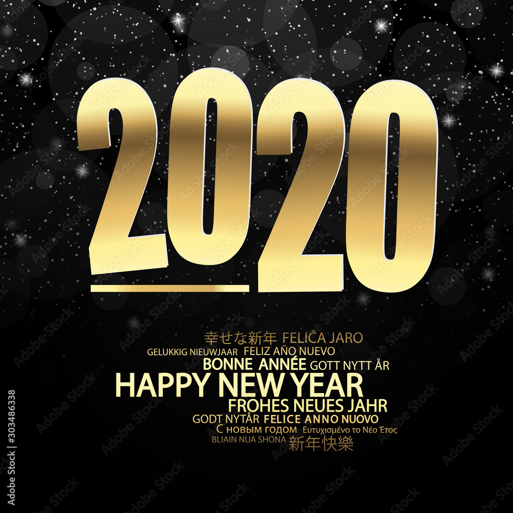 Happy New Year 2020 background