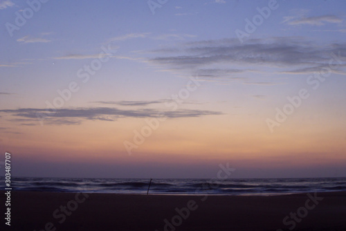 sunset at beach near Gokarna