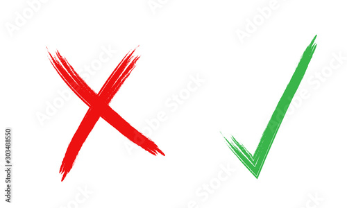 Hand drawn checklist marks icon.