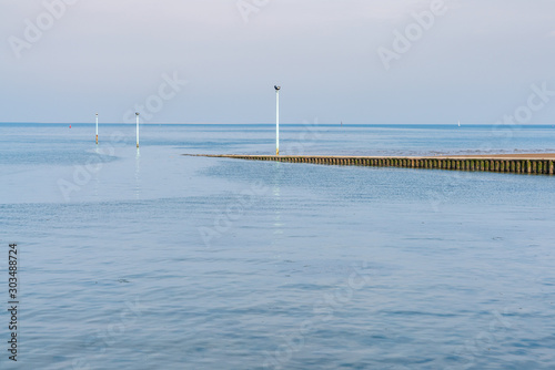 The ferry pier in Knott End-on-Sea, Lancashire, England, UK photo