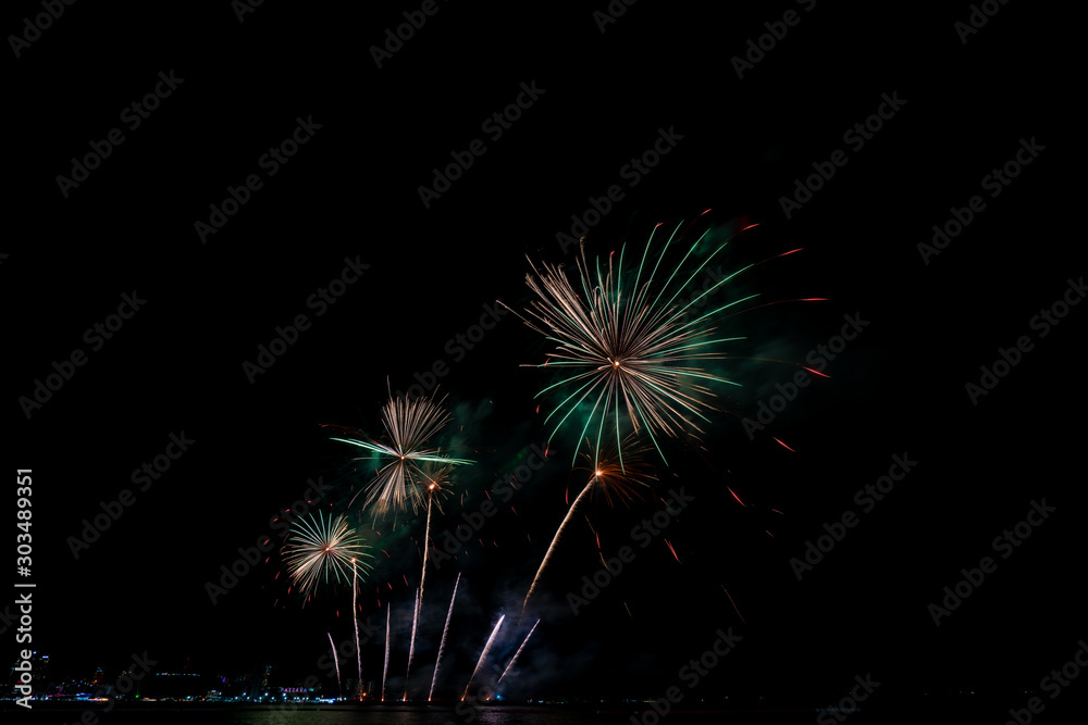 Fireworks light up the sky with dazzling display Fireworks light up the sky with dazzling display