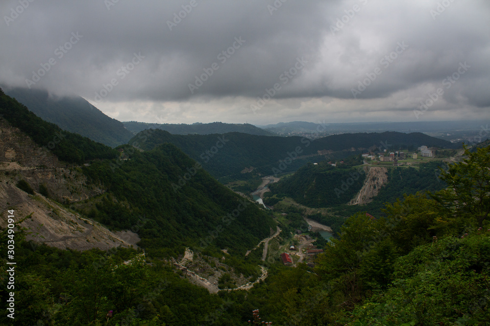  Panoramic view, Caucasus, Georgia