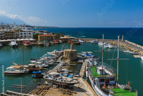 Old harbour of Kyrenia (Girne) and medieval fortress - Northern Cyprus