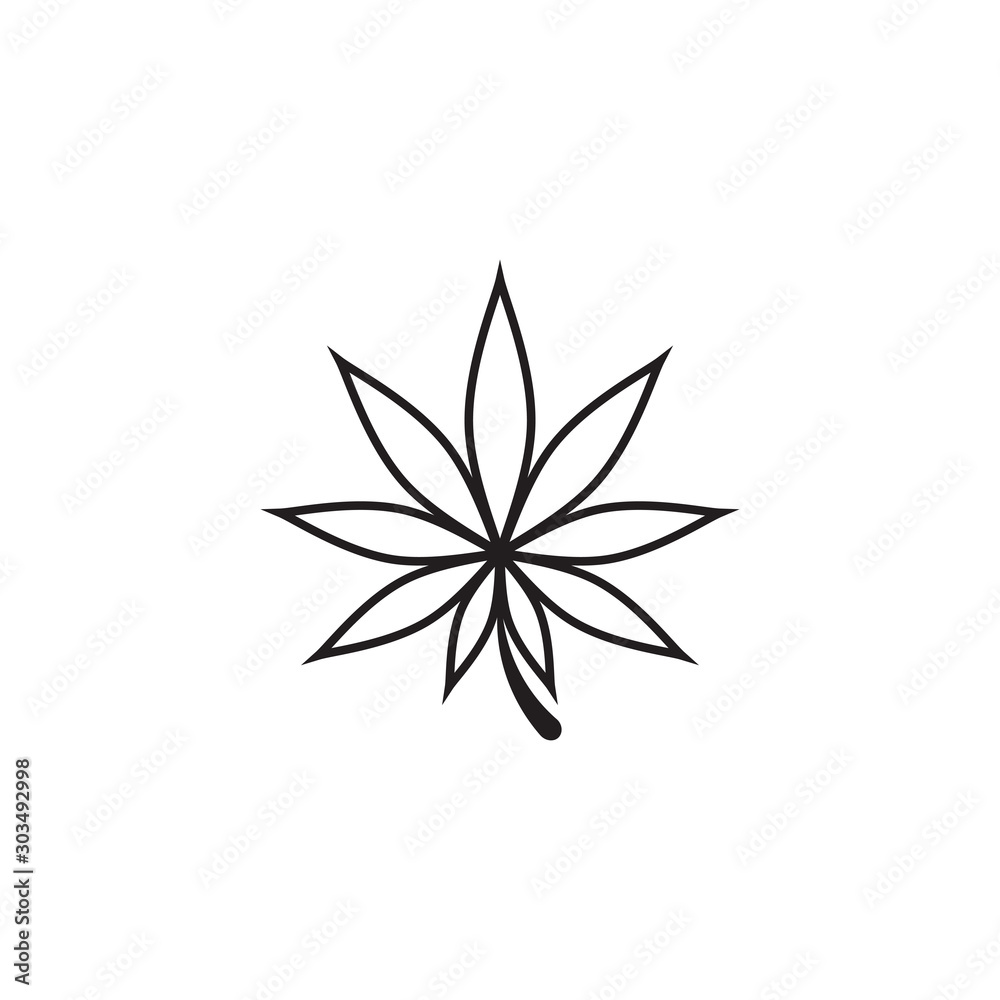 Cannabis marijuana hemp leaf logo Cannabis marijuana hemp leaf logo