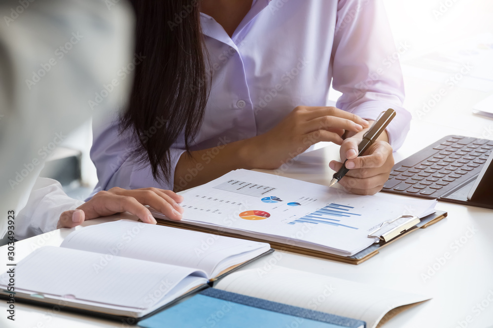 Business people meeting to discuss the situation on the market. Business Financial Concept Business people meeting to discuss the situation on the market. Business Financial Concept