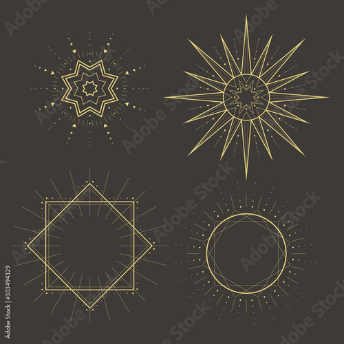 Geometric pattern, Art Deco, modern style.Strict forms, vector illustration