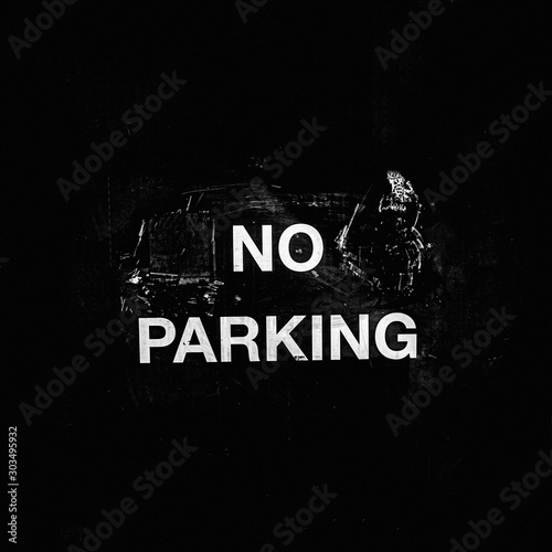 no parking black 