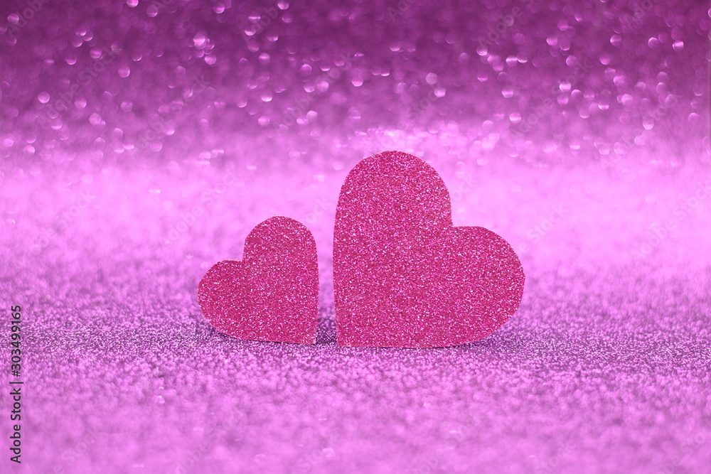 Obraz premium hearts on a pink background