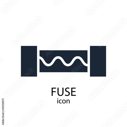 fuse icon vector on white background