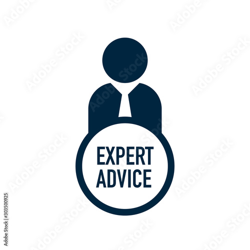 Expert advice vector icon.