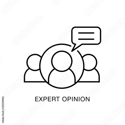 Expert Opinion Vector Line Icon