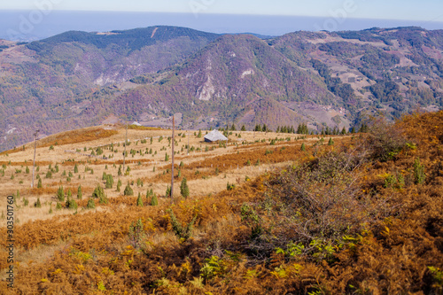 Beautiful countryside view of autumn landscape