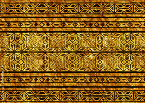 old golden antique geometric pattern