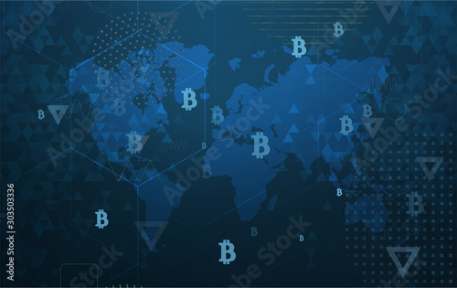 Abstract crypto currency illustration