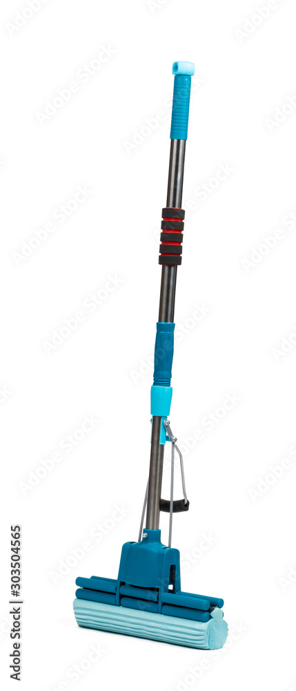 Mop with sponge isolated on a white background Mop with sponge isolated on a white background