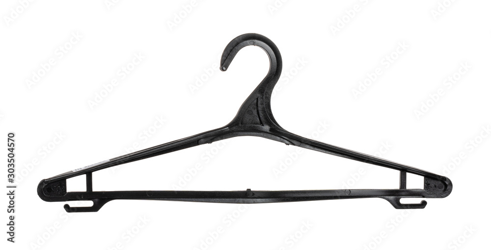Fototapeta premium Clothes wooden hanger isolated on white background
