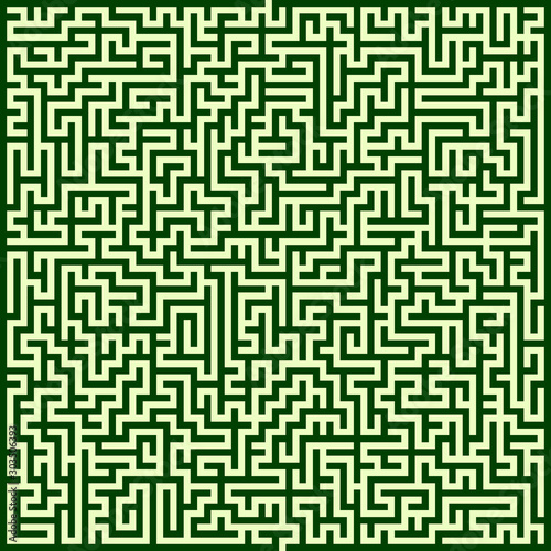 Square maze. Labyrinth. Vec...
