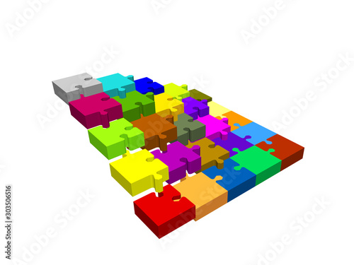 Pedestal of puzzle. Isolate...