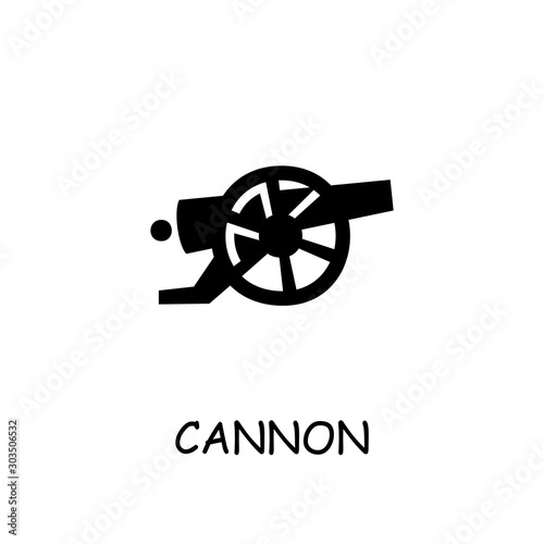 Cannon flat vector icon