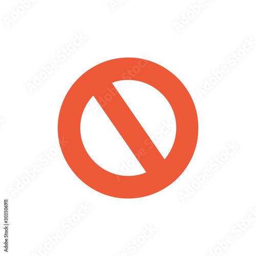 Ban Sign. Red icon. Stock vector illustrated isolated on white background Free Download Ban Sign. Red icon. Stock vector illustrated isolated on white background - GFXLoad