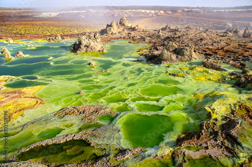 Dallol Volcano. Beautiful color landscape. Ethiopia. Africa