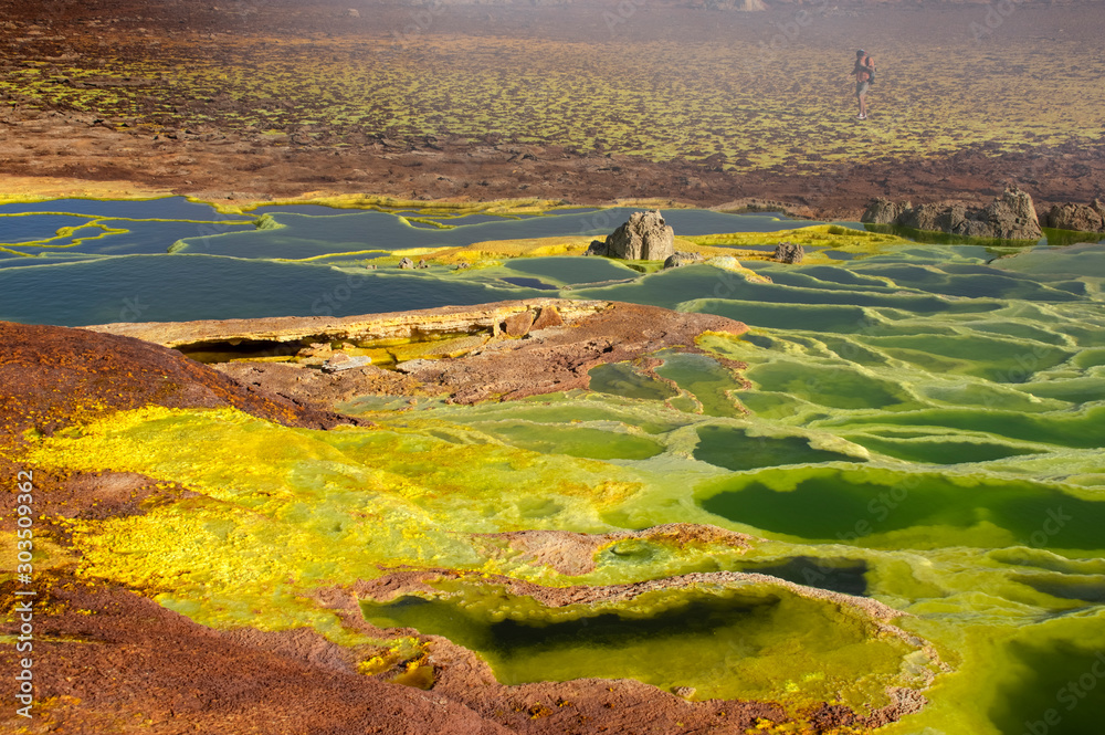 Dallol Volcano. Beautiful color landscape. Ethiopia. Africa
