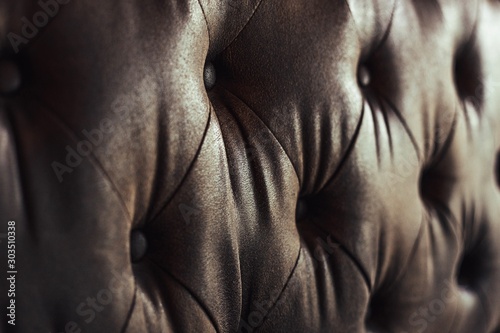 Brown leather that was used to make a sofa.