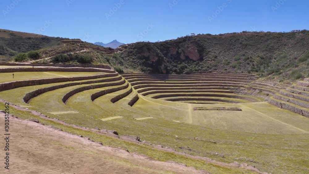 Inca agricultural terraces in the Sacred Valley. Moray in Cuzco, Sacred Valley, Peru Inca agricultural terraces in the Sacred Valley. Moray in Cuzco, Sacred Valley, Peru