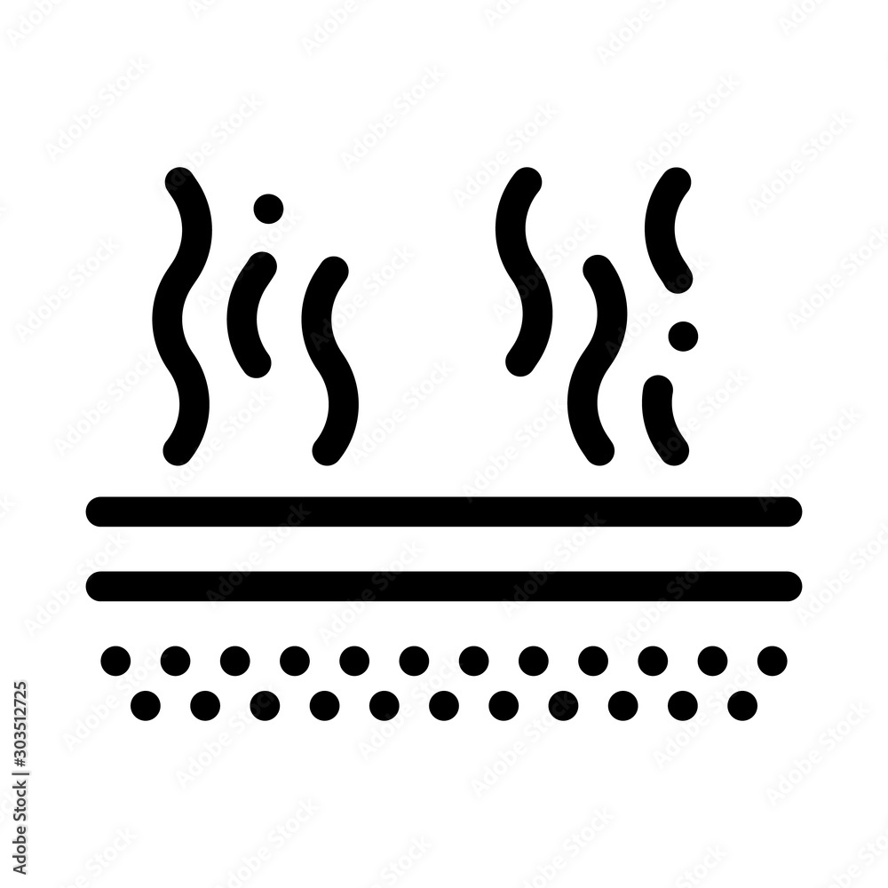 Evaporation Icon Vector. Outline Evaporation Sign. Isolated Contour Symbol Illustration Evaporation Icon Vector. Outline Evaporation Sign. Isolated Contour Symbol Illustration