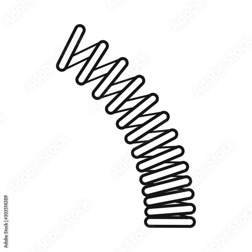 Vector design of coil and spiral symbol. Web element of coil and detail stock vector illustration.