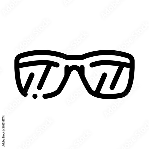 Sunglasses Icon Vector. Outline Sunglasses Sign. Isolated Contour Symbol Illustration