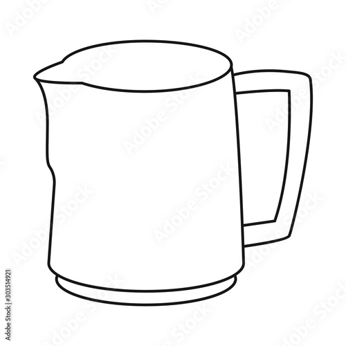 Isolated object of coffee and mug icon. Web element of coffee and hot stock vector illustration.
