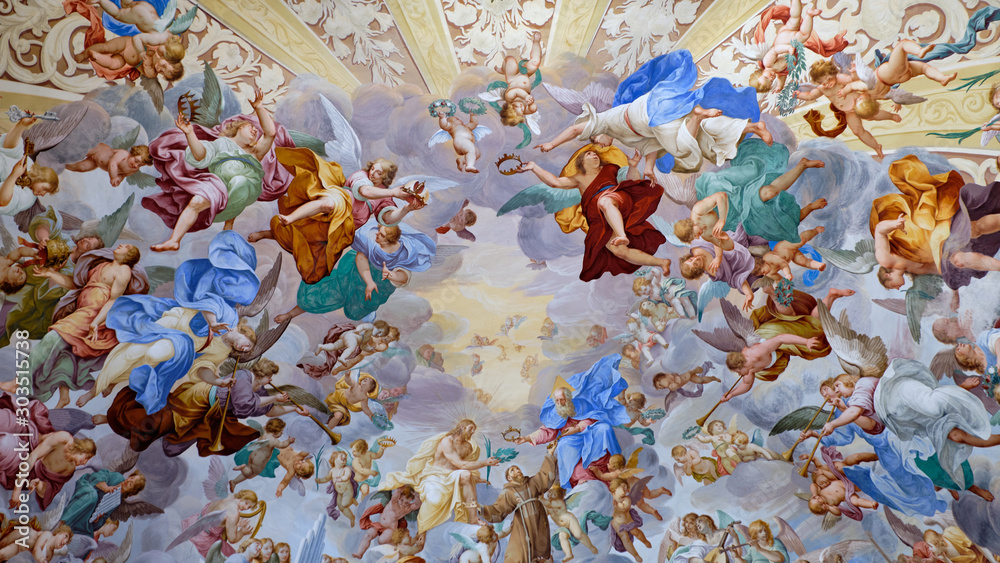 Fototapeta Foto di un affresco scattata al Sacro monte di Orta.