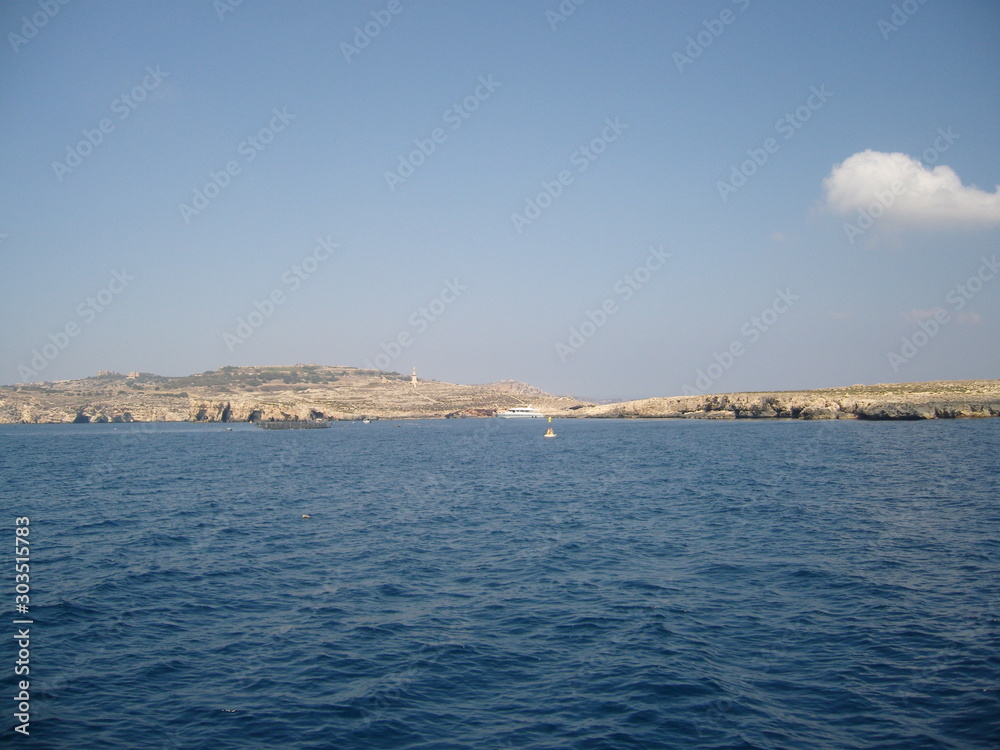 Malta coastal area with steep rocks