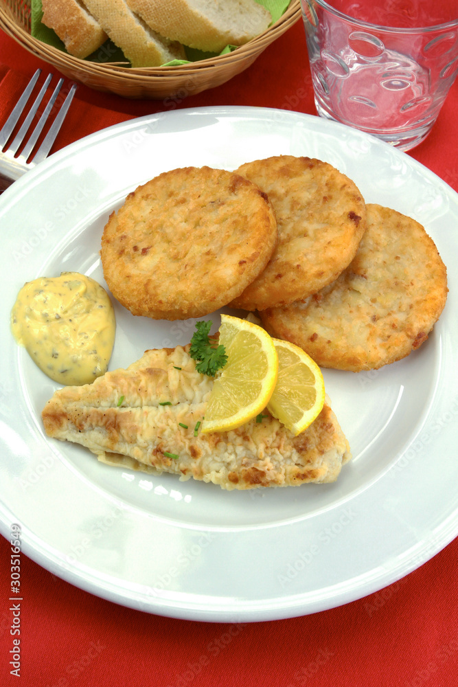 breaded fish and potato rosti breaded fish and potato rosti