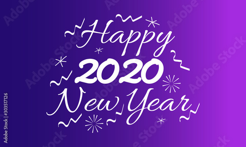 2020 Happy New Year Banner Design