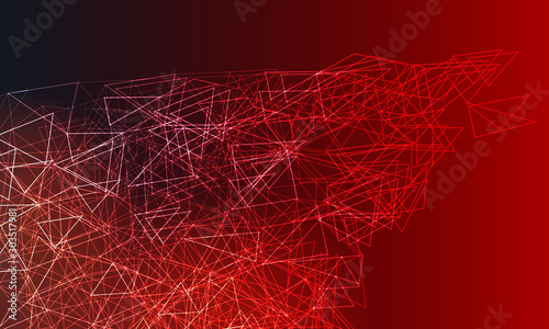 abstract Technology red background