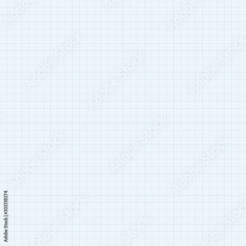 Square grid on paper seamless pattern. Millimeter paper sheet background. 