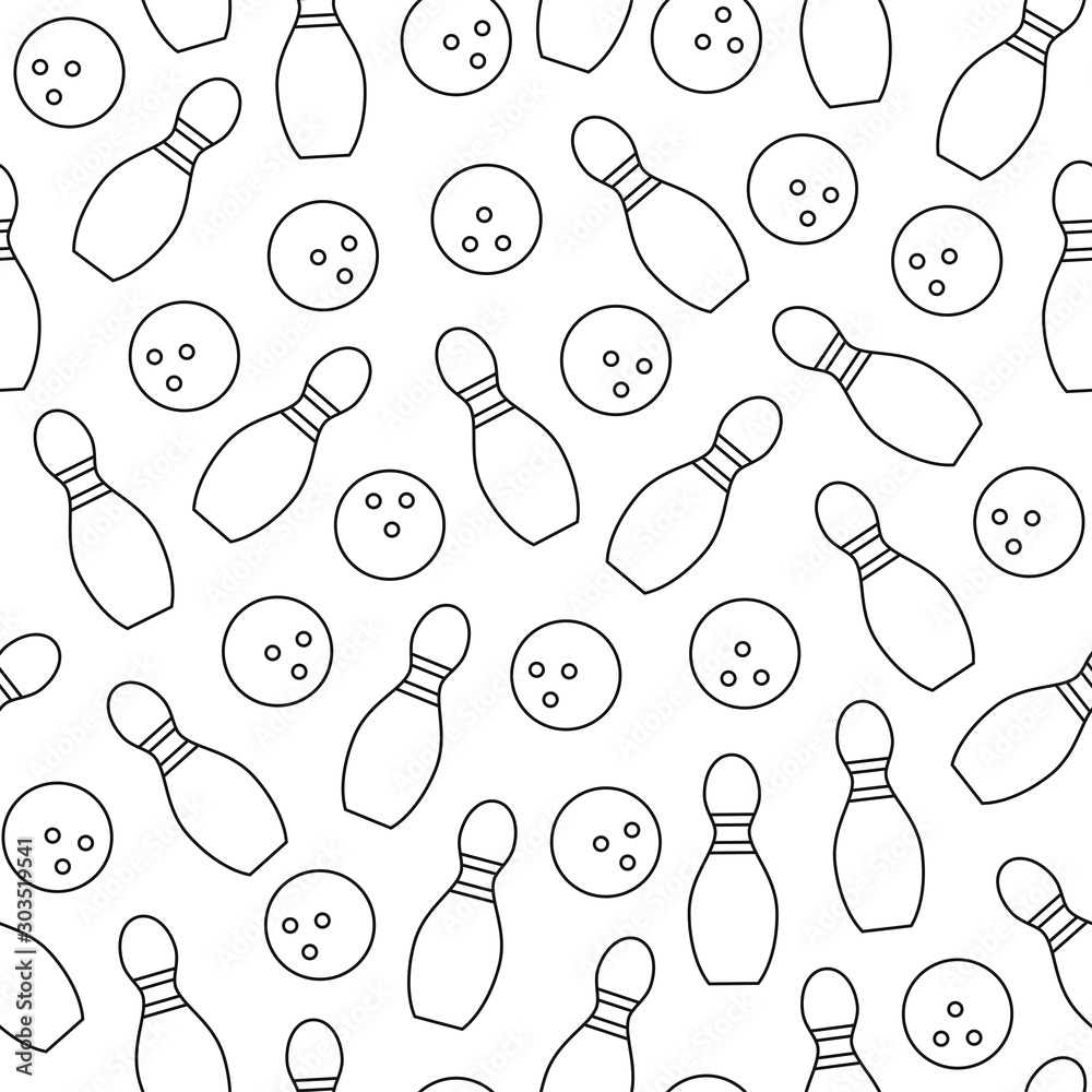 Bowling seamless pattern Bowling seamless pattern